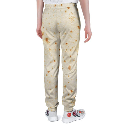 FULAOER Burrito Tortilla Pattern Printed Sports Jogging Pants Casual Long Pants with Drawstring Sweatpants Unisex L