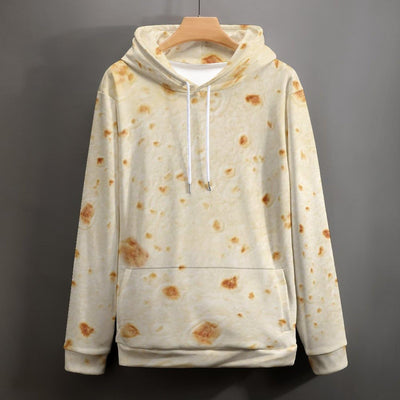 whuhezhi Women's Hoodie Burrito Tortilla Pattern Sweatshirt Fleece Hooded Sweatshirts with Pocket Pullovers