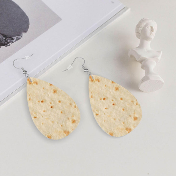 Tortilla Earrings Teardrop Earrings Lightweight Dangle for Women Gifts Dainty Jewelry