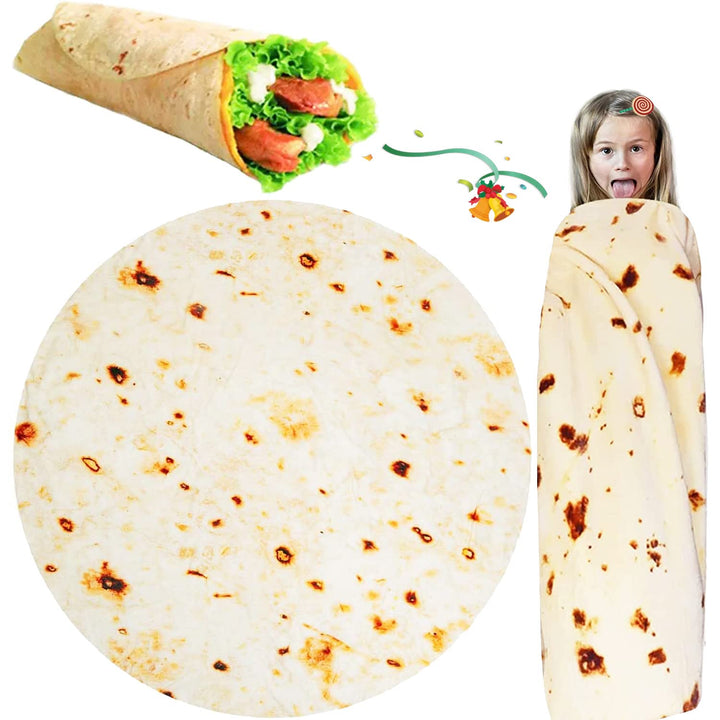 Tortilla Blanket for Kids Useful Baby Stuff Throw Newborn Toddler Swaddle Blankets Soft Flannel Wrap Blanket (41 Inches)