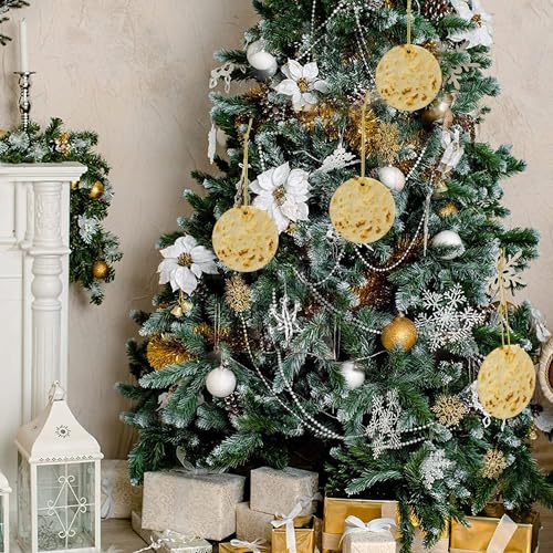 Tortilla Christmas Ornaments Ceramic Hanging Holiday Funny Decorations Xmas Gift