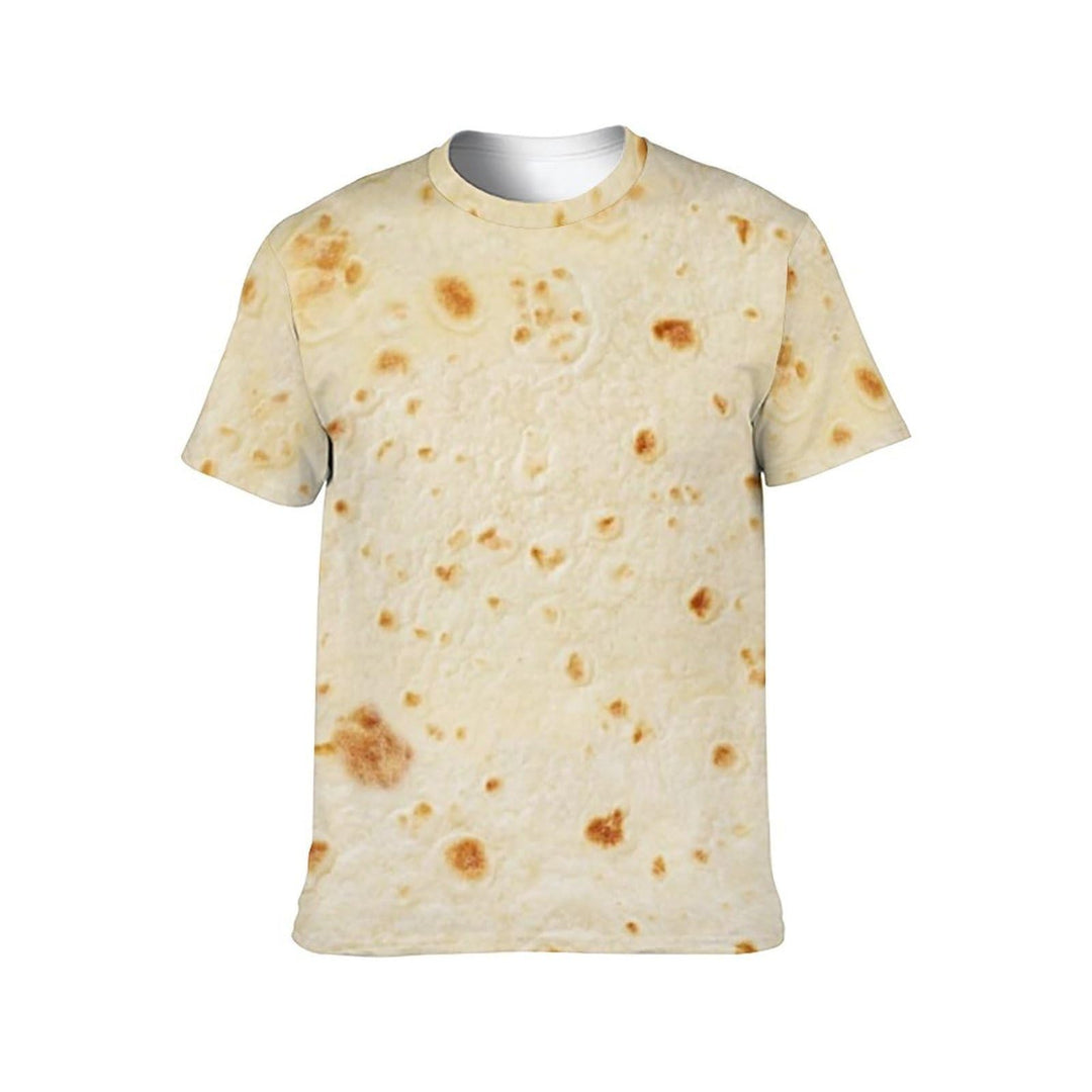 Crewneck Short Sleeve Shirt Tortilla Pattern