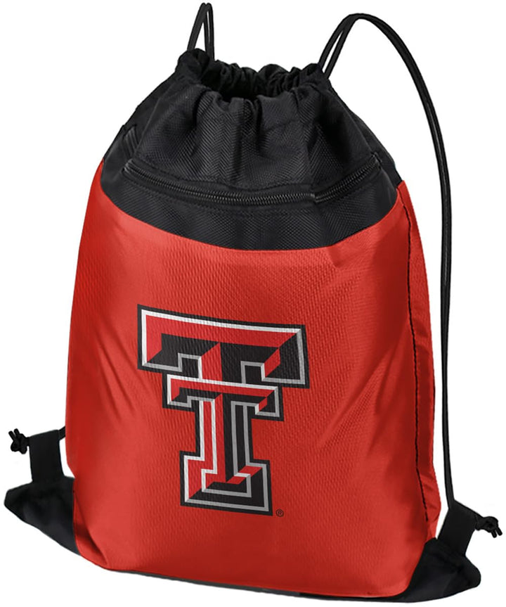 Campus Lab Texas Tech University Primary Logo Drawstring Backpack Sports Bag Sackpack, Perfect for Gym, Yoga, Practice or Travel