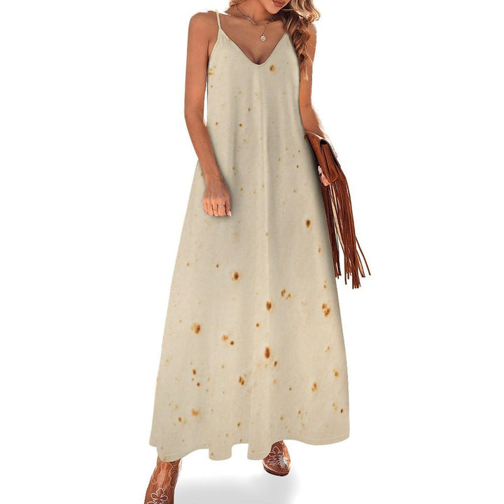 Tortilla Dresses for Women V Neck Strap Dress Sexy Sleeveless Maxi Dress Beach Clothes