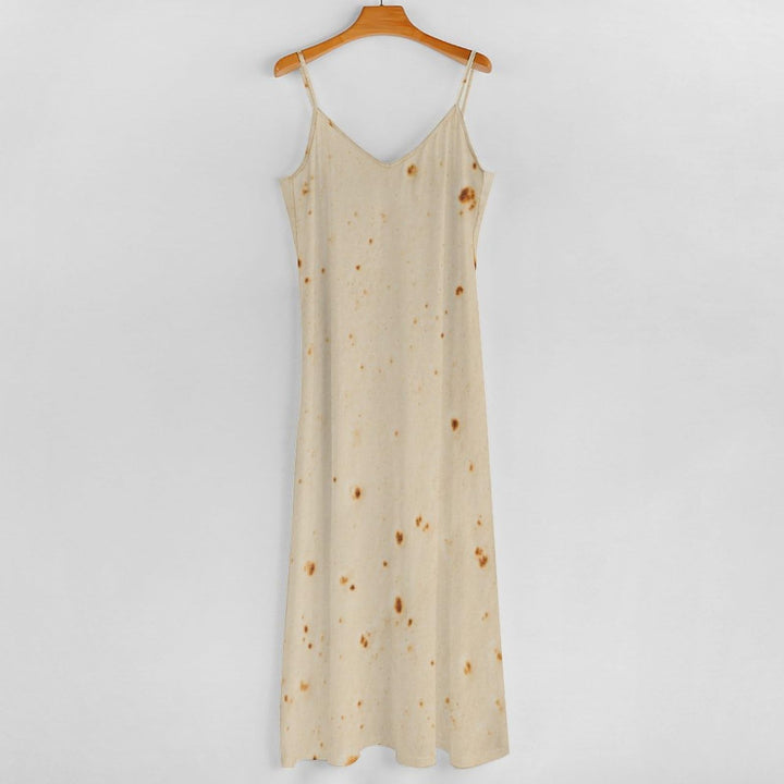 Tortilla Dresses for Women V Neck Strap Dress Sexy Sleeveless Maxi Dress Beach Clothes