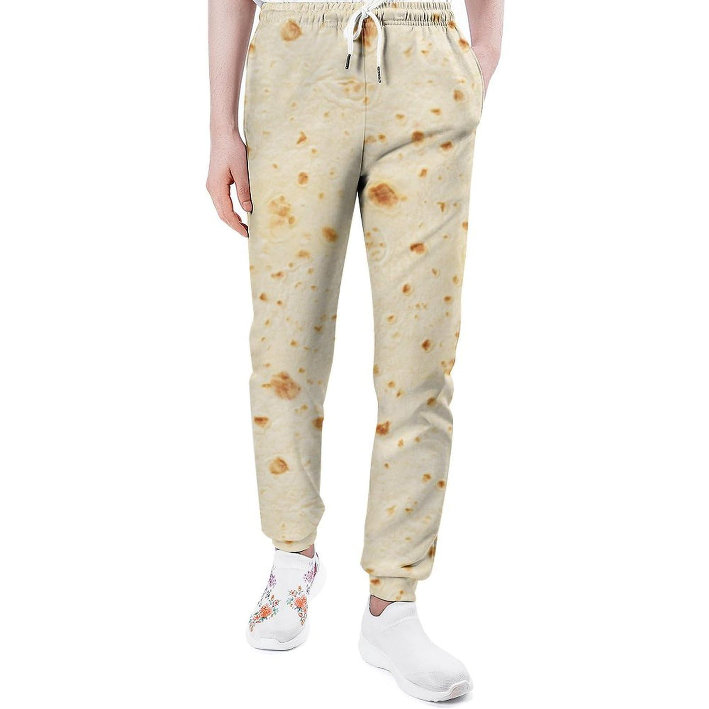 FULAOER Burrito Tortilla Pattern Printed Sports Jogging Pants Casual Long Pants with Drawstring Sweatpants Unisex L