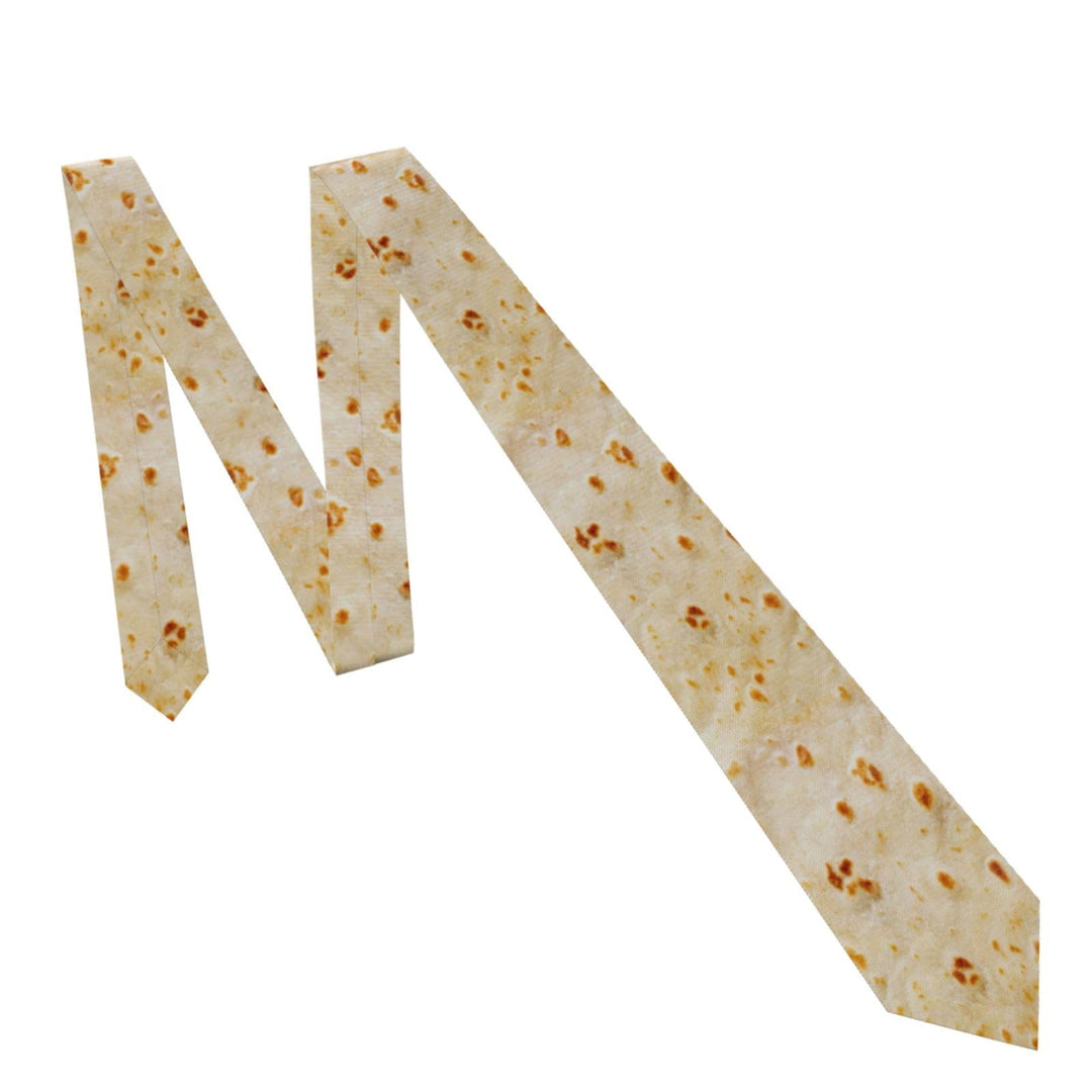Tortilla Realistic Neck Tie Print Men Necktie For Christmas Weddings Party Valentine&