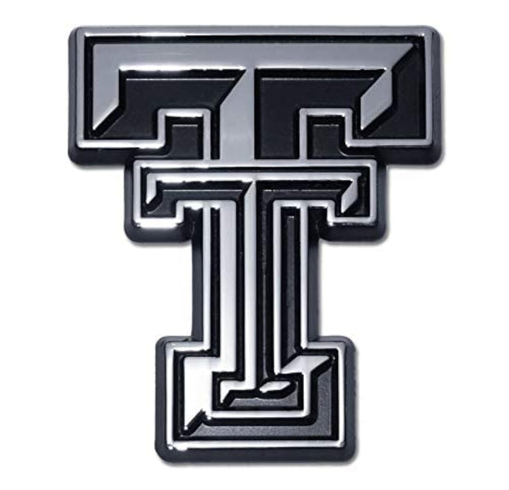 Texas Tech Emblem Red Raiders Premium Metal Auto Emblem (Chrome)