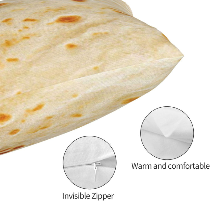 Tortilla Realistic Print Throw Pillow Case Rectangle Decorative Lumbar Pillow Cover for Home Decor Sofa Living Room Couch Bed Car Cushion Cover 12"X 20"