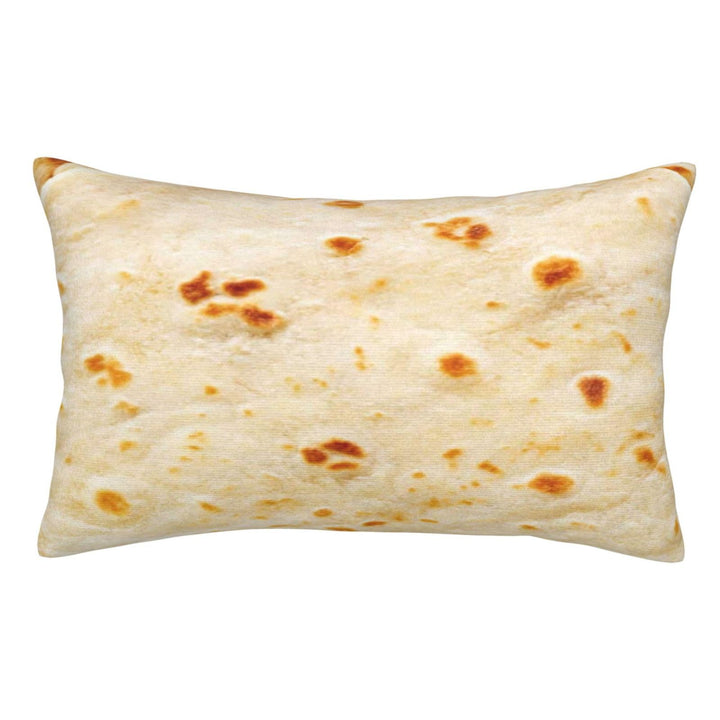Tortilla Realistic Print Throw Pillow Case Rectangle Decorative Lumbar Pillow Cover for Home Decor Sofa Living Room Couch Bed Car Cushion Cover 12"X 20"