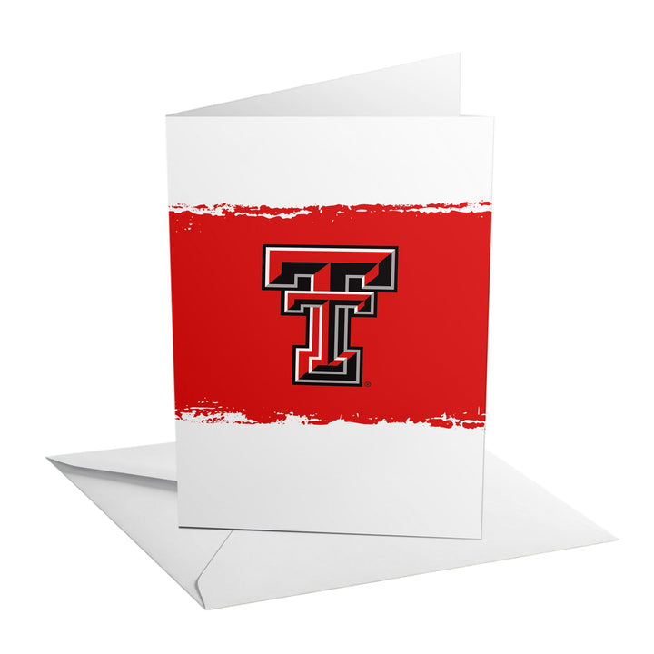 Desert Cactus Texas Tech University 5x7 Inch Greeting Card TTU Red Raiders Single Folded Cardstock with Envelope Party Celebration Officially Licensed (5x7 Card B - Blank)