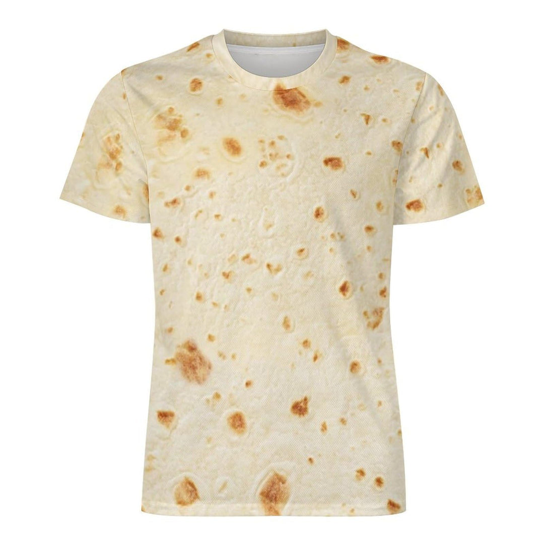 Mens Crewneck Short Sleeve T-Shirts Tortilla Tee Tops X-Large