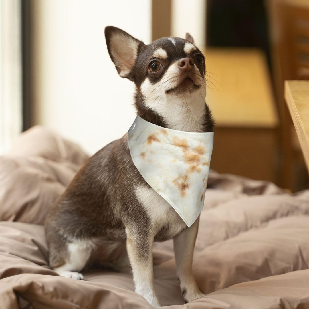 Giant Flour Tortilla Taco Dog Bandanas Adjustable Pet Scarfs Triangle Bibs Scarves for Dogs Cats Medium
