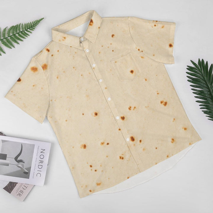 Tortilla Shirts for Men Button Down Casual Shirts with Pockets Mens Short Sleeve