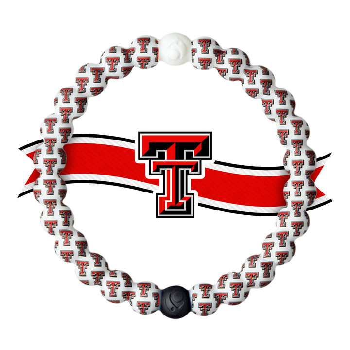 Lokai Collegiate Silicone Beaded Bracelet for Women &amp; Men, Texas Tech University - Large, 7 Inch Circumference - Silicone Jewelry Fashion Bracelet Slides-On for Comfortable Fit