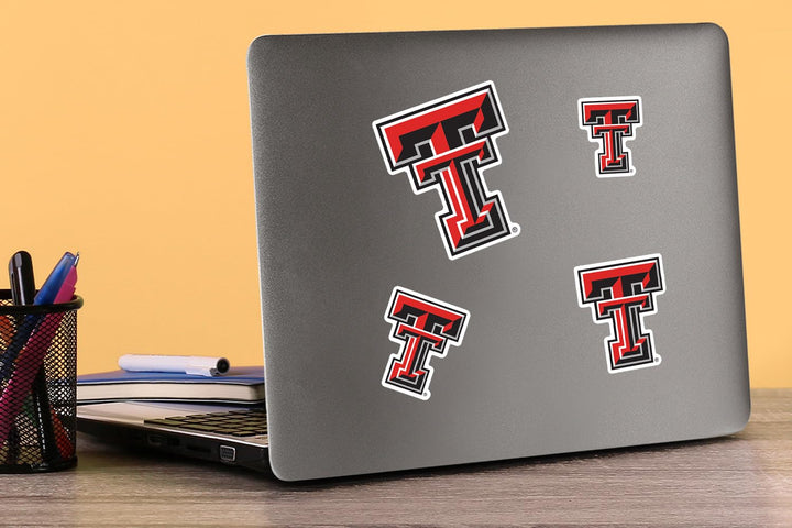 Texas Tech University Primary Logo 50ct Vinyl Sticker Pack – Large Waterproof Double T Red Raiders Decals for Laptops, Water Bottles, Tablets, Scrapbooks, Vehicles &amp; More