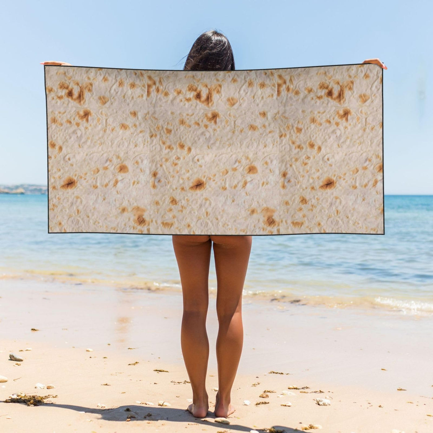 Xiso Ver Tortilla Print Microfiber Bath Towel Luxury Bath Sheet 27.5" x 55" Highly Absorbent Soft Beach Towels for Bath Fitness, Bathroom, Shower, Yoga