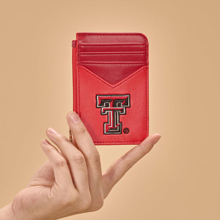 Montana West Texas Tech Slim Wallet with RFID Blocking Card Holder, Texas Tech Team Slim Wallets for Gift, Game Day &amp; Concert Essential | Red, NC-TTU021RD