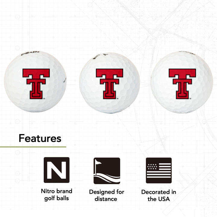 Texas Tech University Golf Balls 3 Pack – TTU Red Raiders