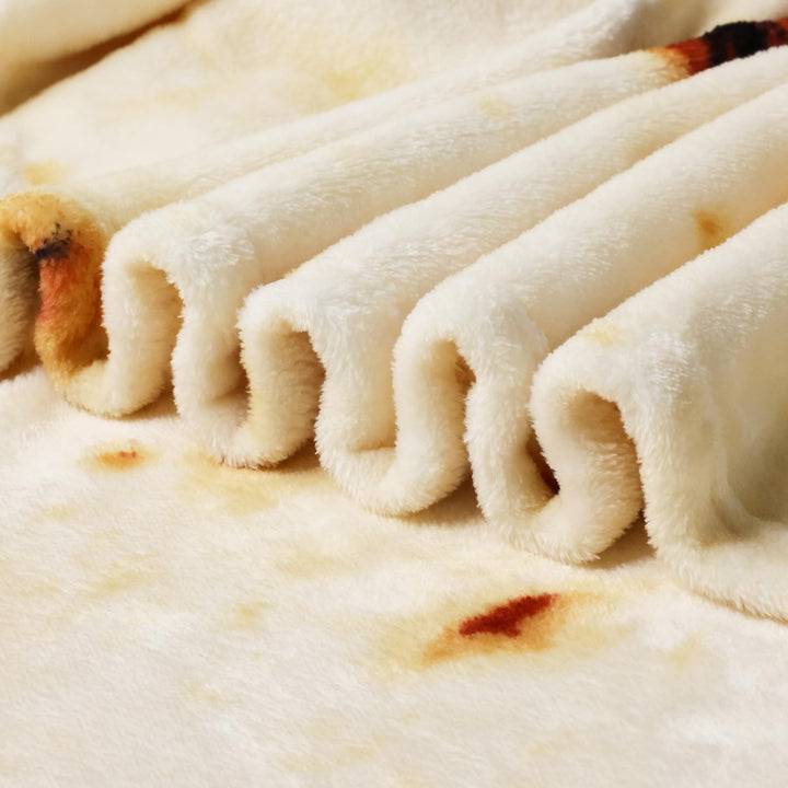 Large Tortilla Wrap Blanket, 300 GSM Double Sided Blanket, Giant Novelty Tortilla Super Soft Flannel Throw Blankets  71 inch
