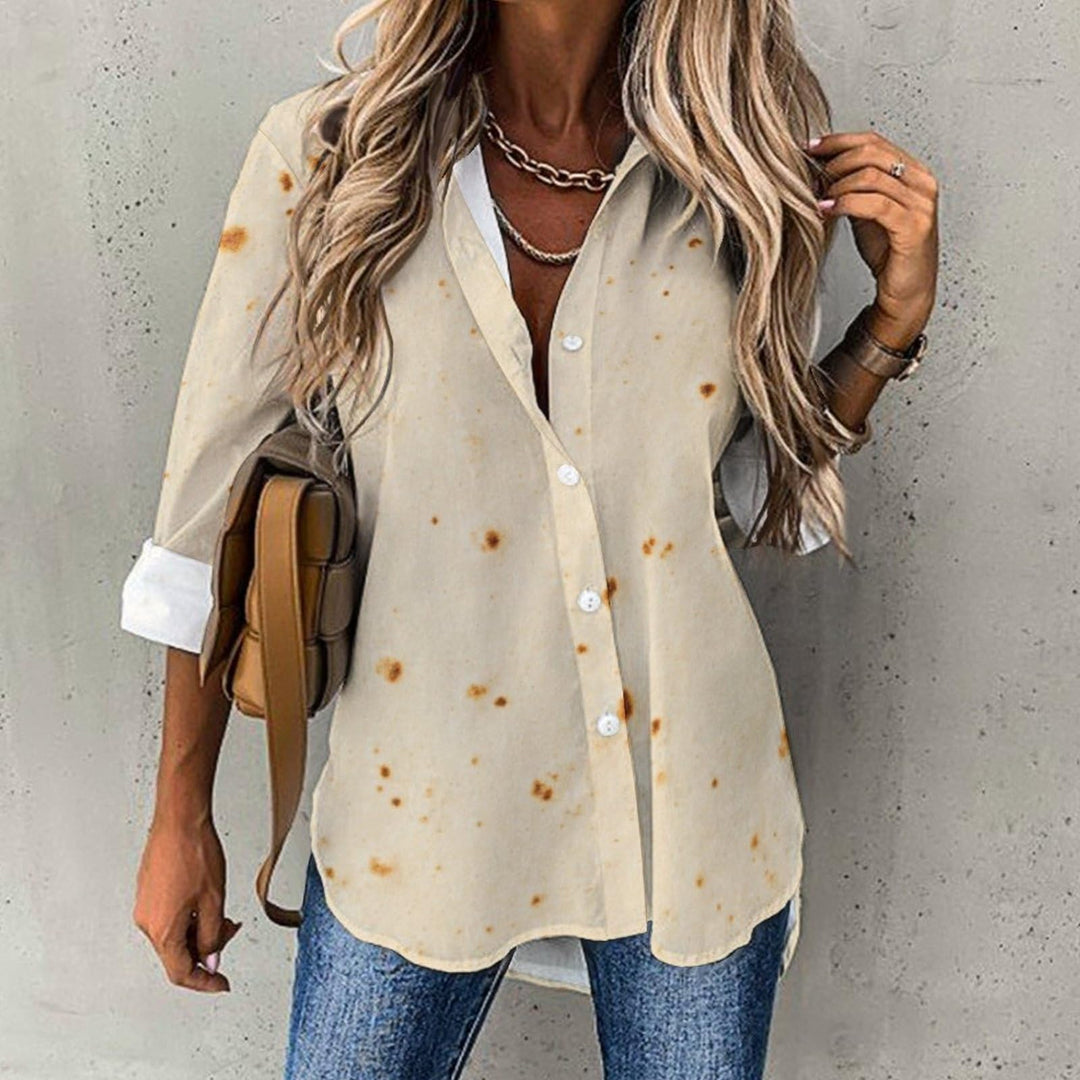 Yummy Tortilla Shirts for Women Casual Spring Summer Vacation Tops Novelty Design Womens Blouses S