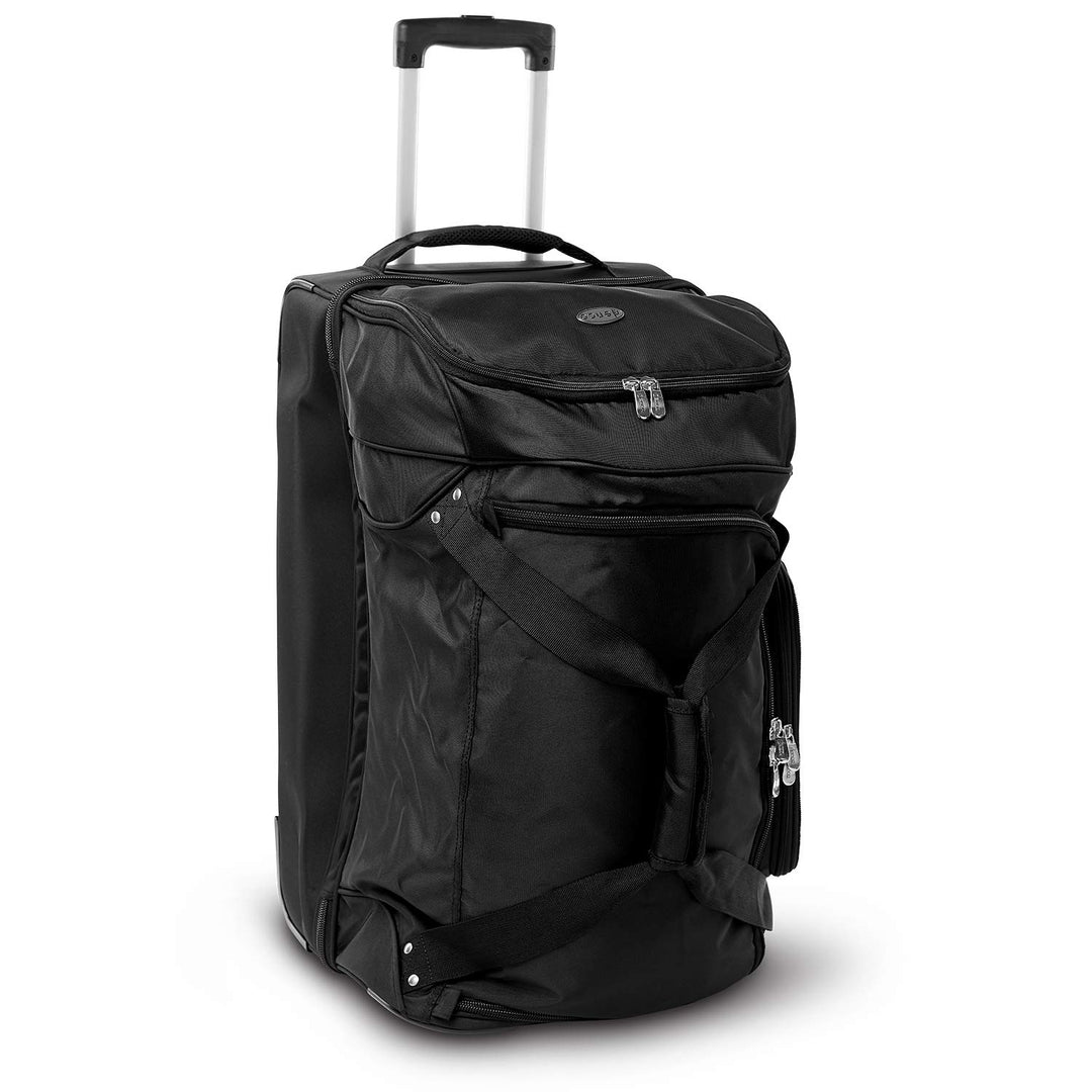 Texas Tech University Red Raiders Lightweight 22-inch Wheeled Duffel Bag with Telescopic Handle - Perfect Overnight Bag for Travel, Weekend Getaways, Airports, Gym, and Commuting