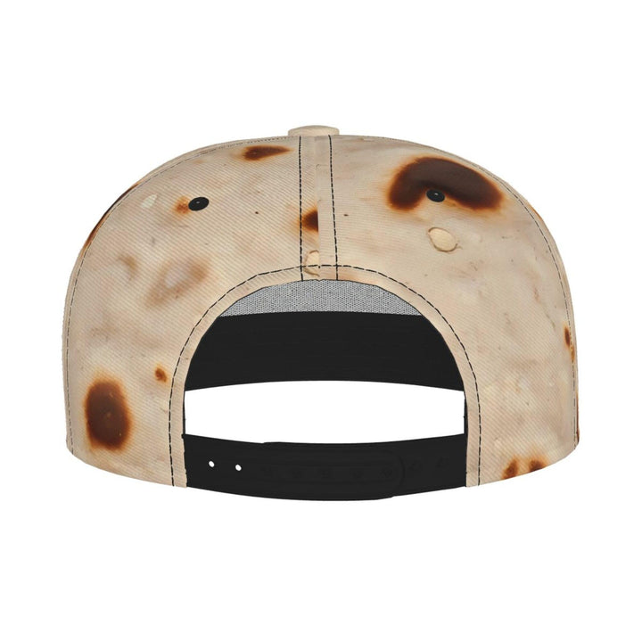 Tortilla Flat Brim Hat Adjustable Bill Classic Snapback Cap for Men Hip Hop Style Black