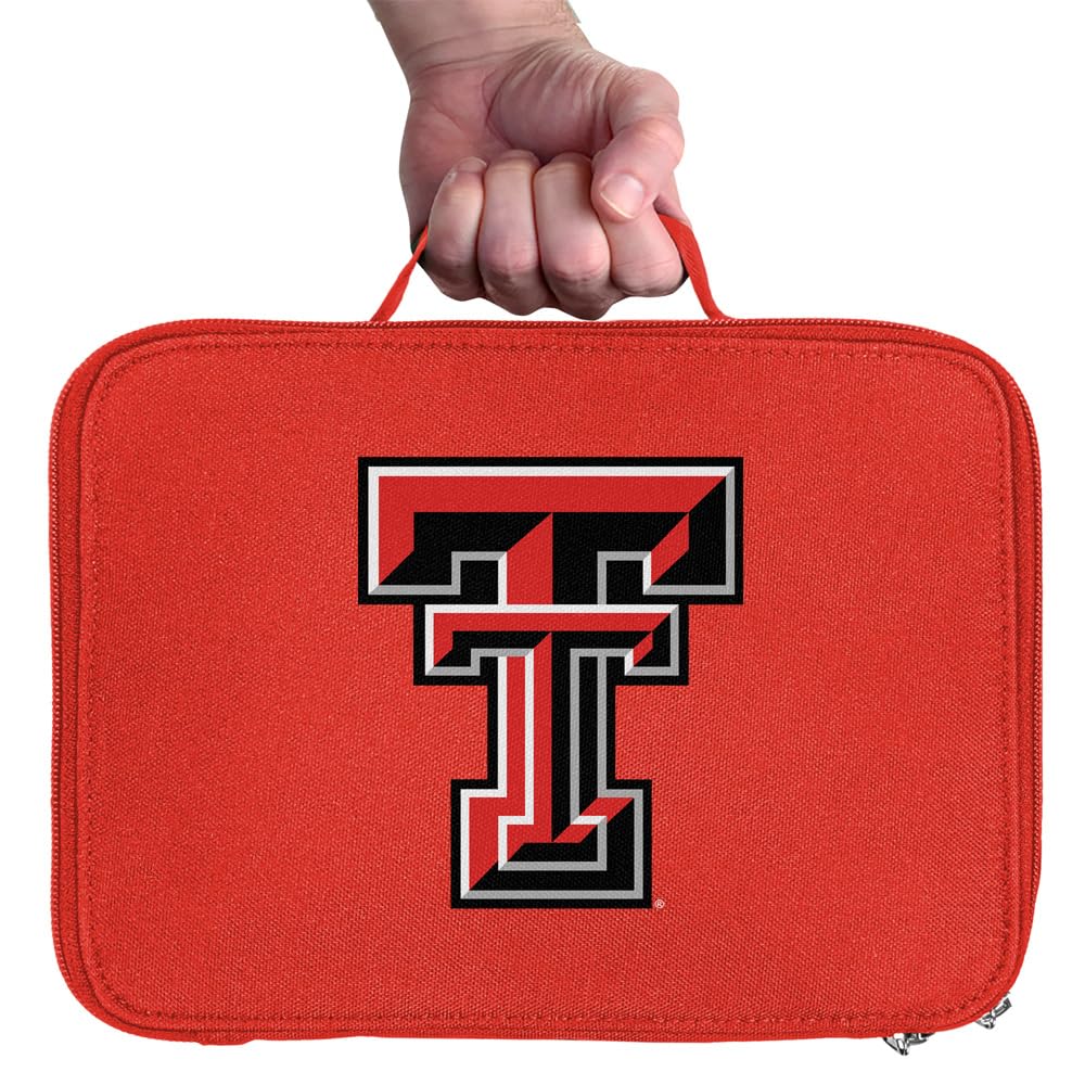 Campus Lab Texas Tech University Secondary Logo Insulated Soft Sided Lunch Box - Reusable Lunch Bag For School Office Work, BPA Free, Red