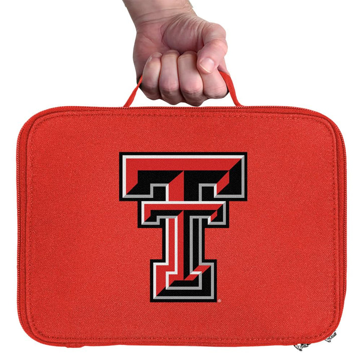 Campus Lab Texas Tech University Secondary Logo Insulated Soft Sided Lunch Box - Reusable Lunch Bag For School Office Work, BPA Free, Red
