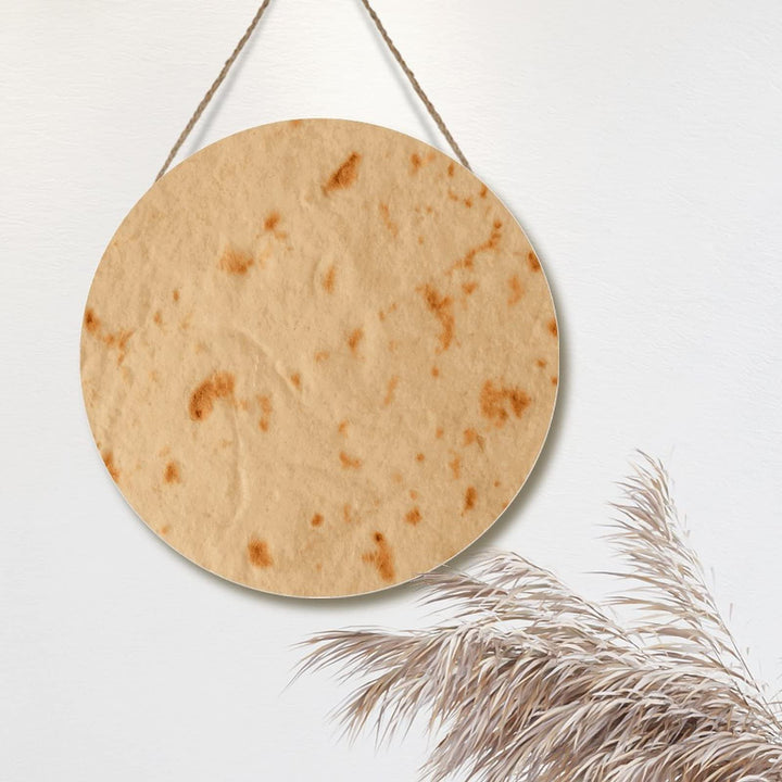 Tortilla Sign Wall Decor Kitchen Decor Food Tortillas Wood Sign Wall Hanging Plaque Round Christmas Welcome Sign New Year Gift Sign for Living Room Front Porch 10x10in