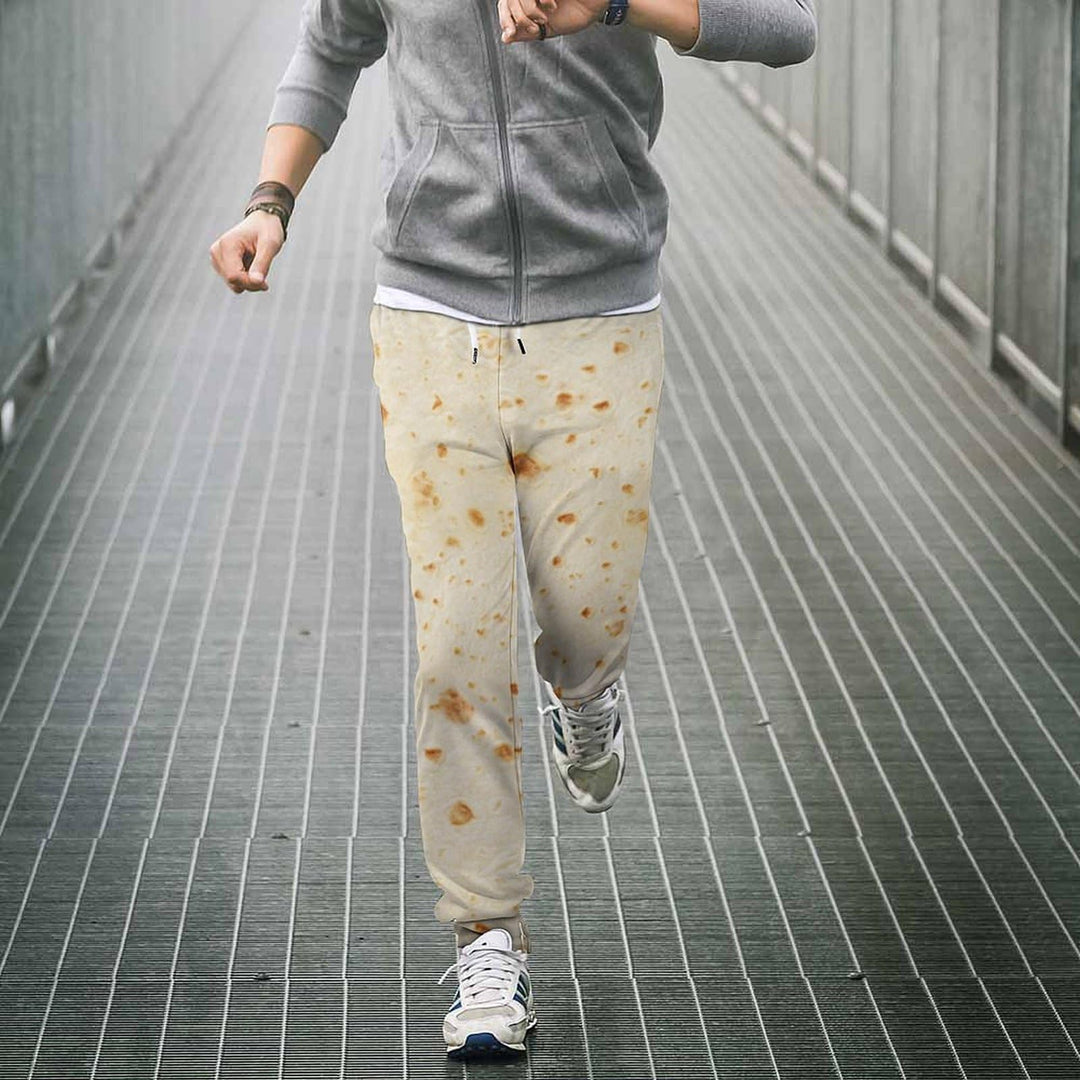 Tortilla Pattern Printed Sports Jogging Pants Casual Long Pants with Drawstring Sweatpants Unisex