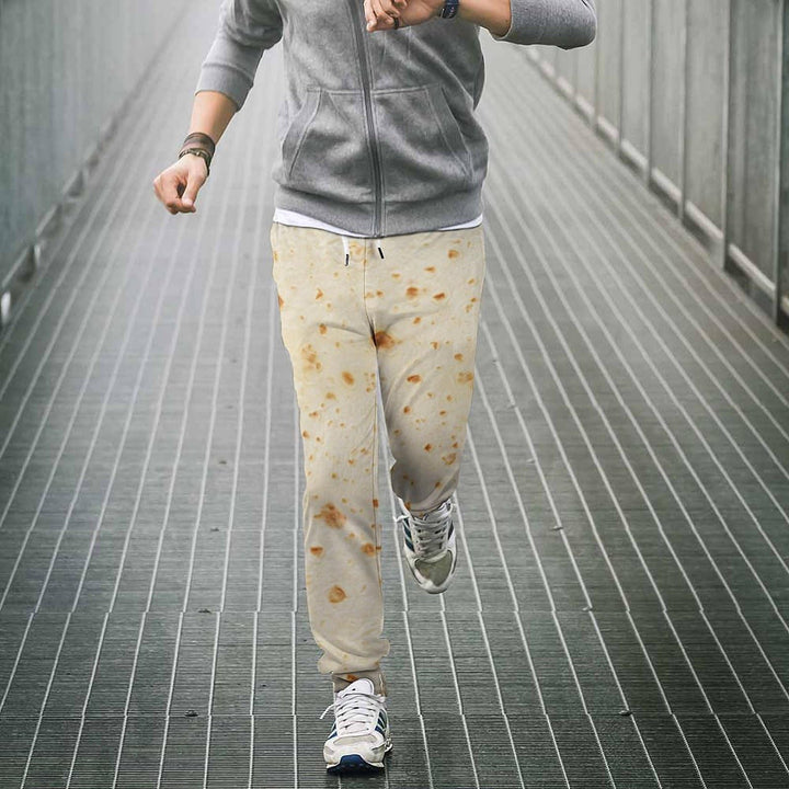 Tortilla Pattern Printed Sports Jogging Pants Casual Long Pants with Drawstring Sweatpants Unisex