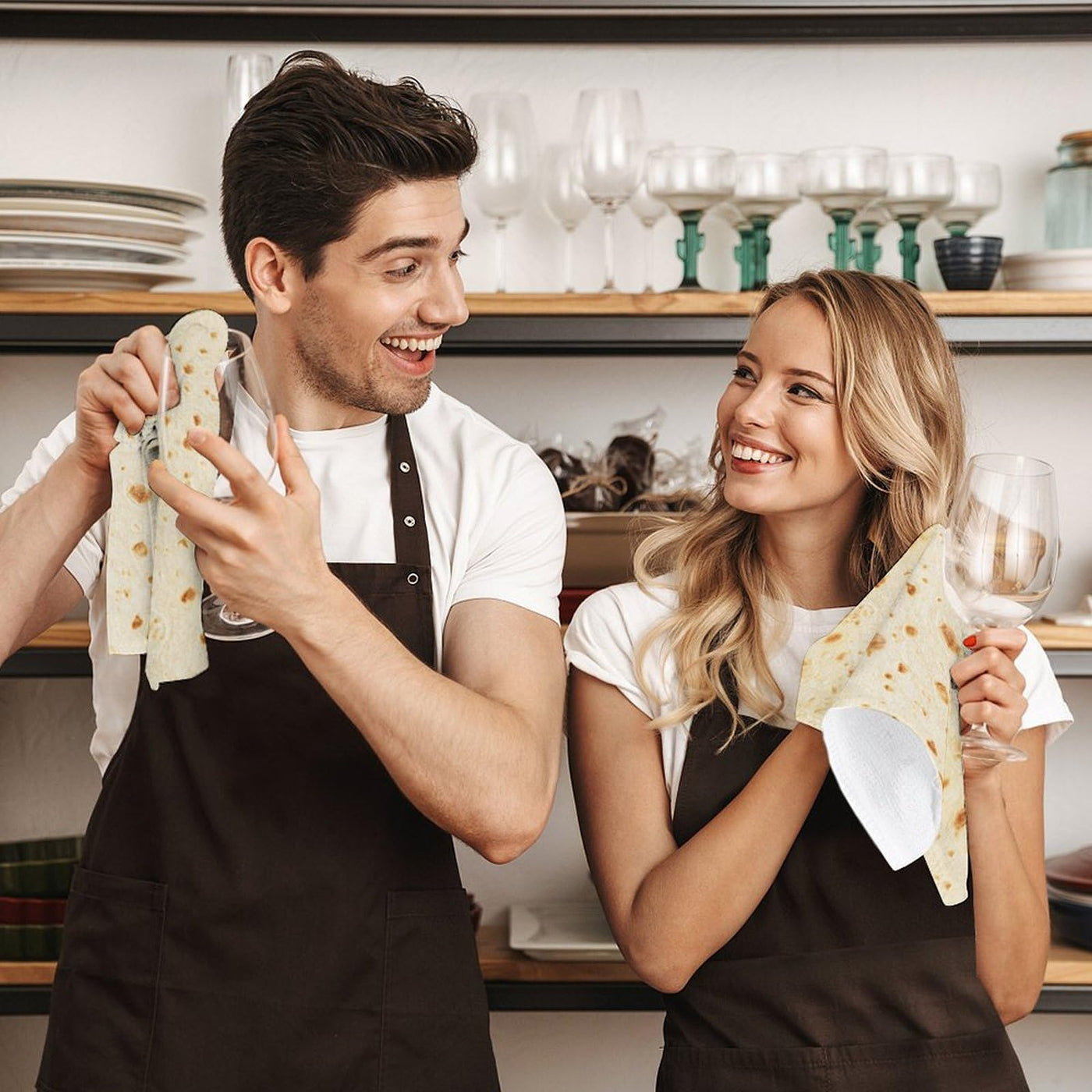 FULAOER Burrito Tortilla Pattern Bathroom Microfiber Hand Towel Quick Dry Small Towel Set Bathroom and Kitchen