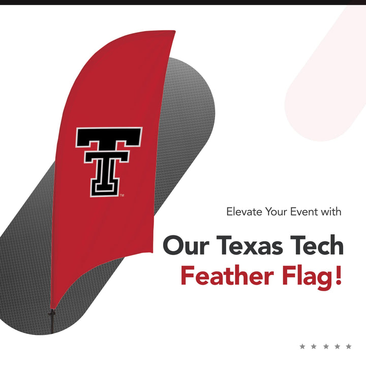 Texas Tech Red Raiders College Sports Printed Feather Flag