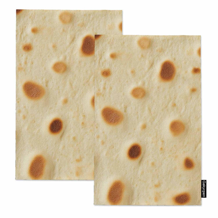 Tech Tortilla Kitchen Towels Fried Pancake Pita Soft and Super Absorbent Dish Towels 2 Pack 16 X 24 Inches