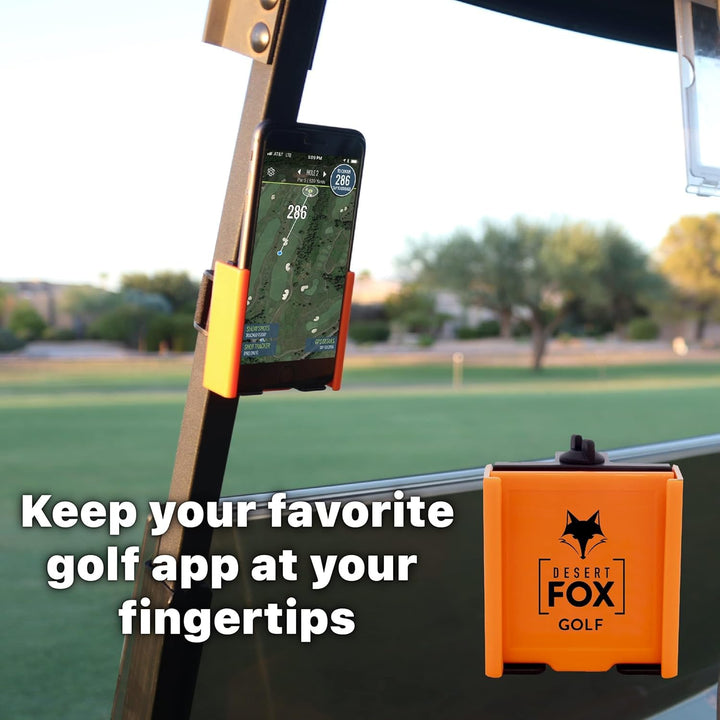 DESERT FOX GOLF Cart Phone Caddy for Texas Tech Red Raiders Fans - Golf Cart Phone Holder &amp; Accessories - Officially Licensed Collegiate Golf Gift
