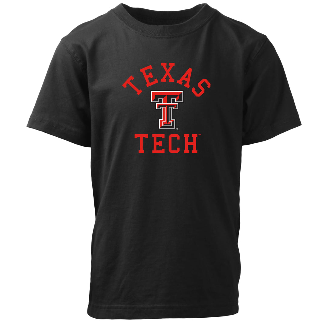 Wes and Willy NCAA Kids S/S Organic Cotton Tee Shirt,Texas Tech Red Raiders2TBlack