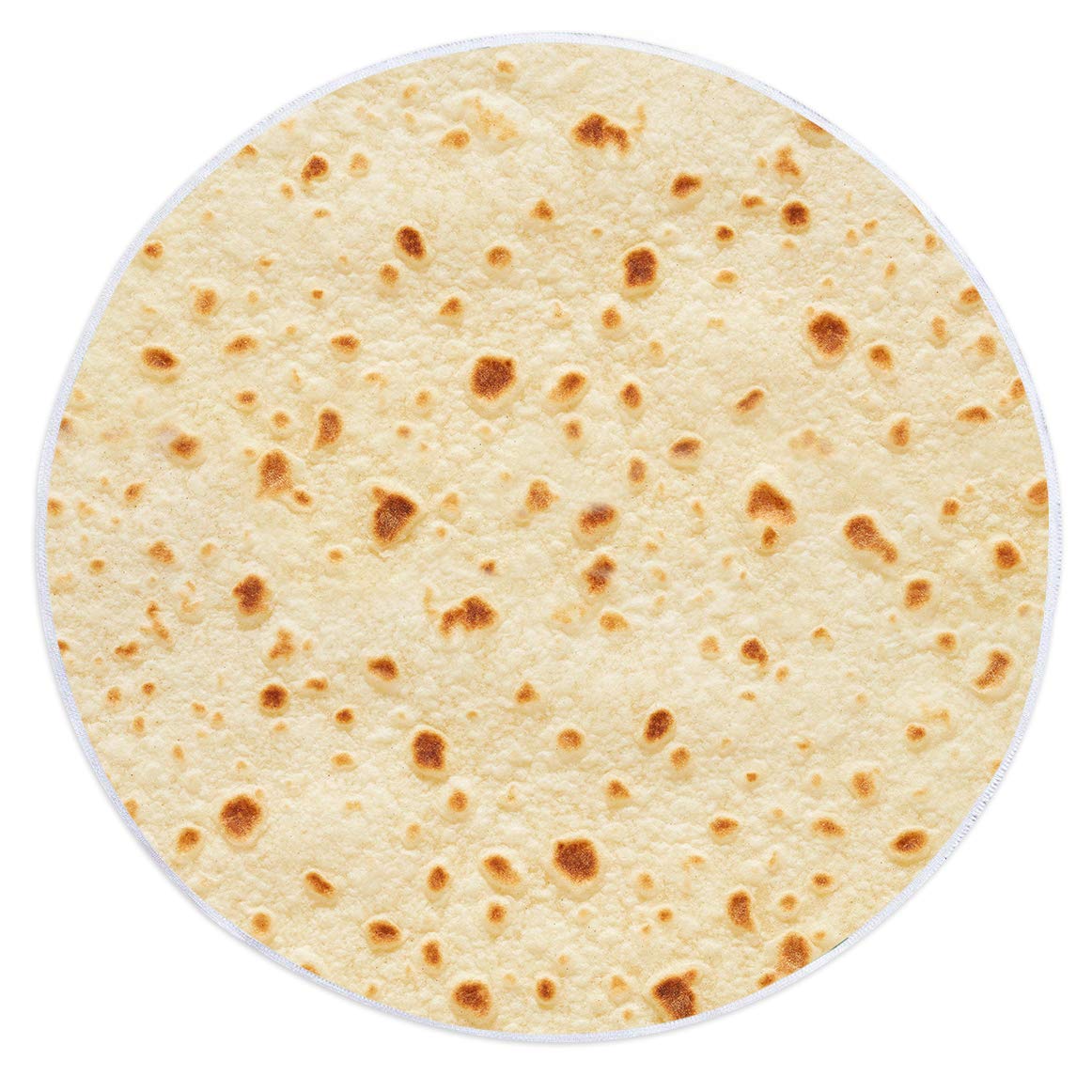 Sleepwish Burritos Beach Towel Taco Tortilla Beach Towel Food Blanket Mat Tortilla Towel Wrap Blanket (60 in,Without Tassels)