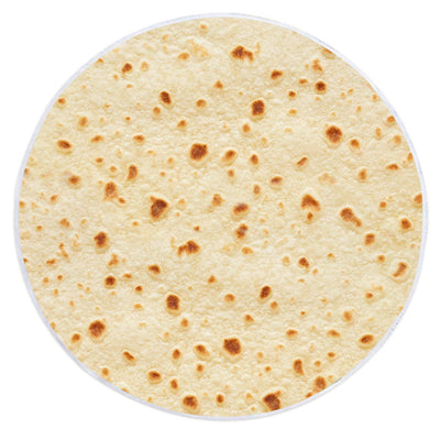 Sleepwish Burritos Beach Towel Taco Tortilla Beach Towel Food Blanket Mat Tortilla Towel Wrap Blanket (60 in,Without Tassels)