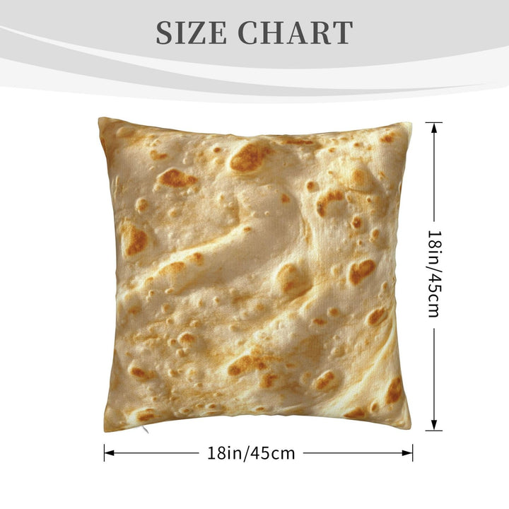 Tortilla Pillows Covers 18x18, Soft Double-Sided Throw Pillow Covers for Sofa, Bed &amp; Living Room Decor