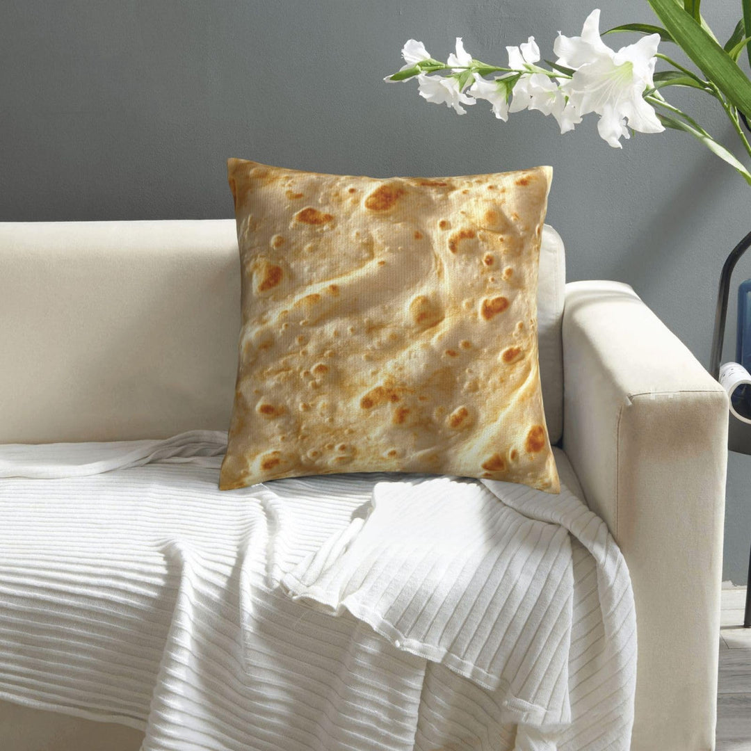 Tortilla Pillows Covers 18x18, Soft Double-Sided Throw Pillow Covers for Sofa, Bed &amp; Living Room Decor