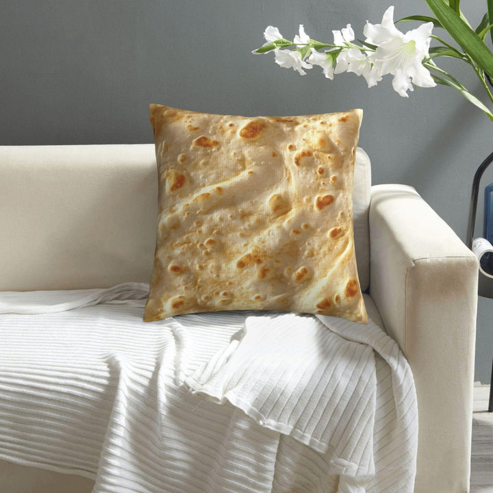 Tortilla Pillows Covers 18x18, Soft Double-Sided Throw Pillow Covers for Sofa, Bed &amp; Living Room Decor