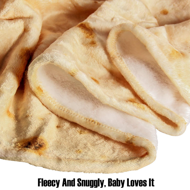 Newborn Baby Swaddle Blanket Tortilla Blanket and Hat Set Super Soft Flannel Swaddle