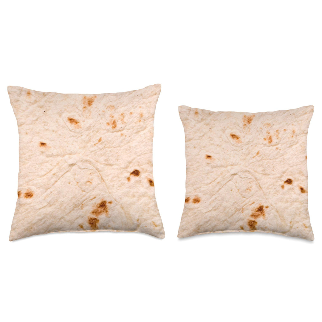 Classic Mexican Soft Taco Tortilla Wrap Throw Pillow