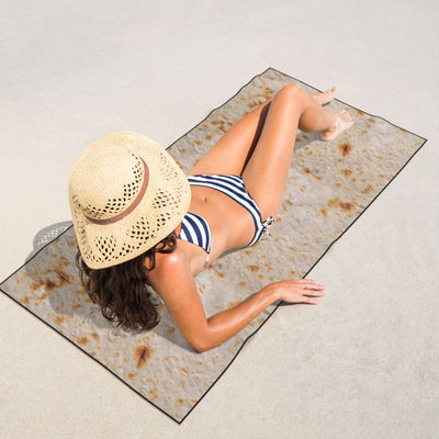 Xiso Ver Tortilla Print Microfiber Bath Towel Luxury Bath Sheet 27.5" x 55" Highly Absorbent Soft Beach Towels for Bath Fitness, Bathroom, Shower, Yoga