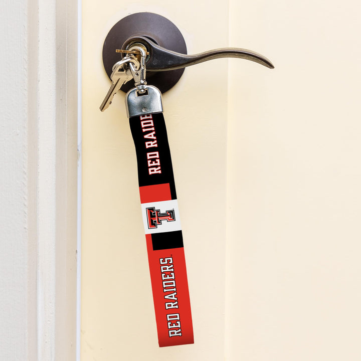 Rico Industries NCAA Texas Tech Red Raiders Wrist Lanyard Key Chain, Cute Wristlet Strap Keychain Holder for Women Men Car Keys ID Badges Card Wallet Phone Camera