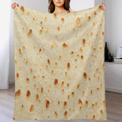 Burritos Tortilla Blanket Novelty Funny Realistic Food Soft Cozy Lightweight Throw Blanket for Children Boys Girls Women Men Bedroom Living Room Dorm Chair Sofa Travel 40x50in