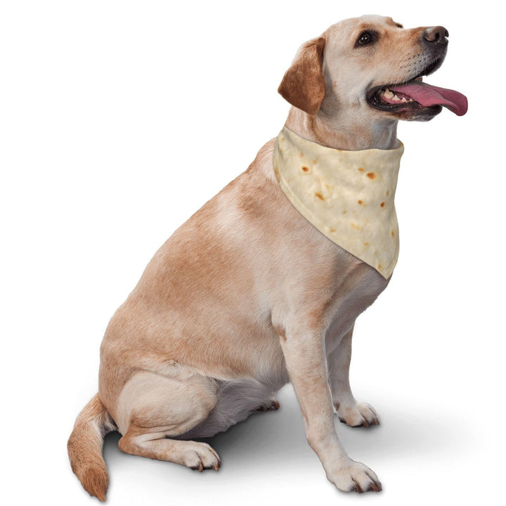 Tortilla Bandana for Dogs, Adjustable Decorative Triangular Pet Scarf for Holidays, Photos &amp; Birthday Parties