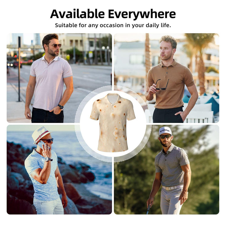Tortilla Mens Casual Short-Sleeved Shirt Summer Beach Button Down Tops