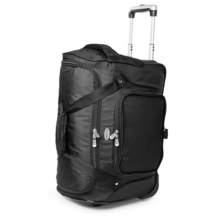 Texas Tech University Red Raiders Lightweight 22-inch Wheeled Duffel Bag with Telescopic Handle - Perfect Overnight Bag for Travel, Weekend Getaways, Airports, Gym, and Commuting